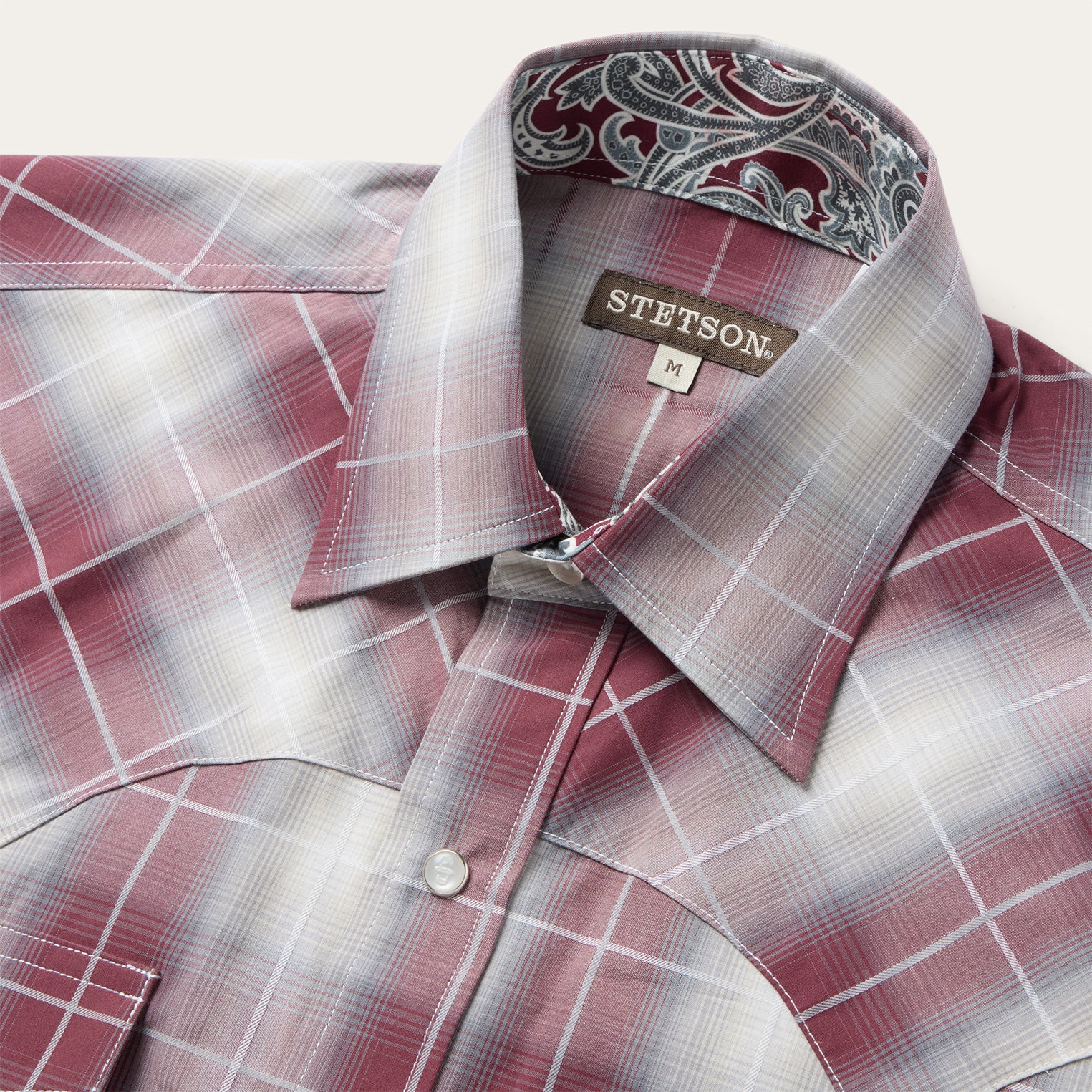 Ombre Plaid Western Shirt - Image 5