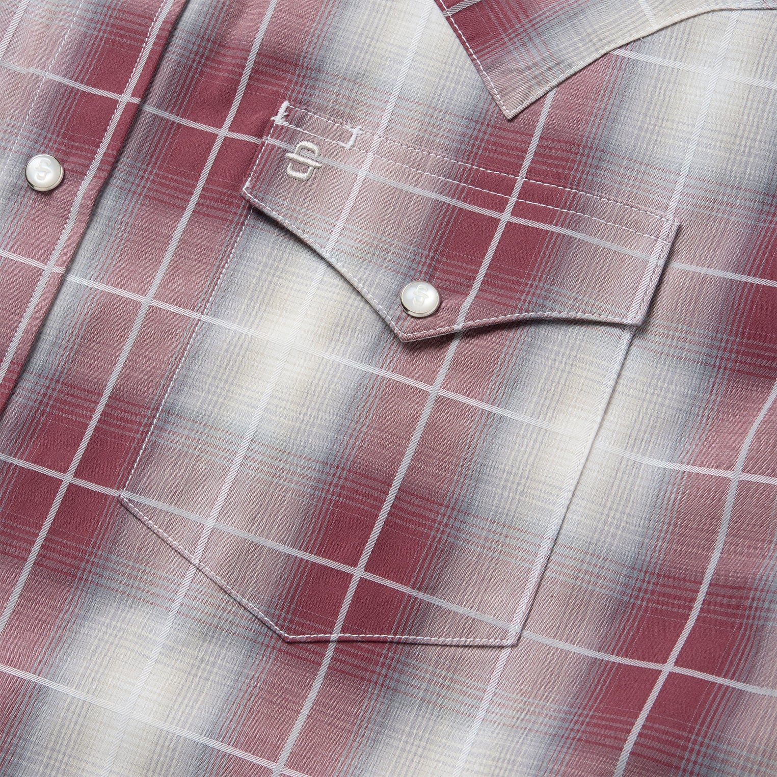 Ombre Plaid Western Shirt - Image 6