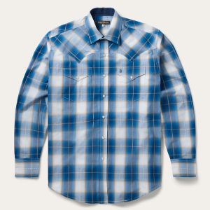 Ombre Plaid Western Shirt