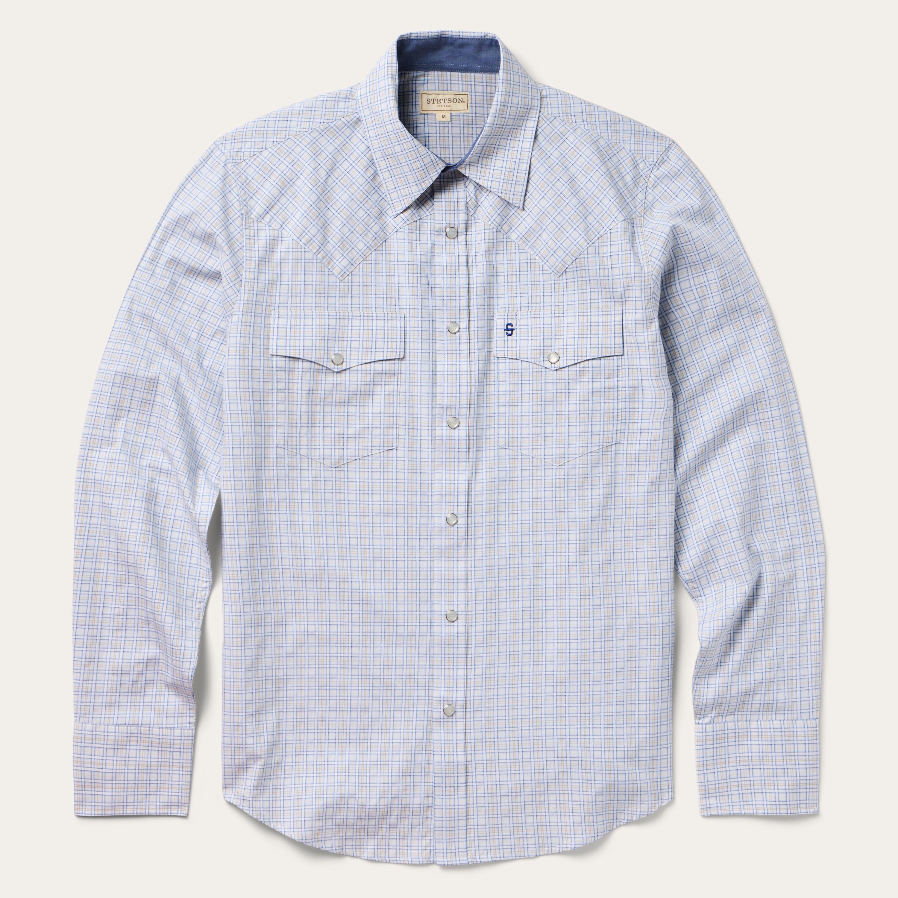 Ombre Plaid Check Western Shirt