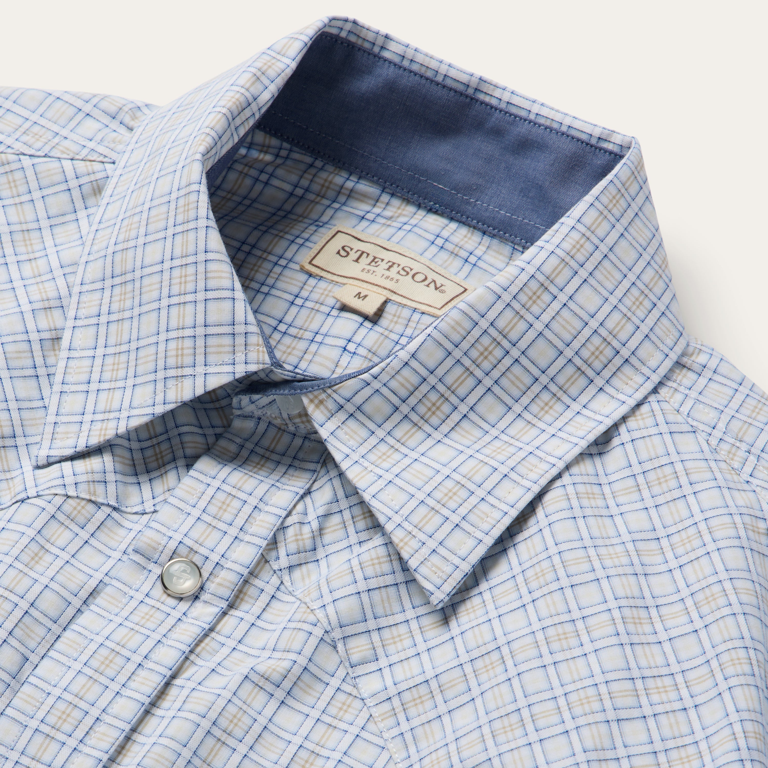 Ombre Plaid Check Western Shirt - Image 3