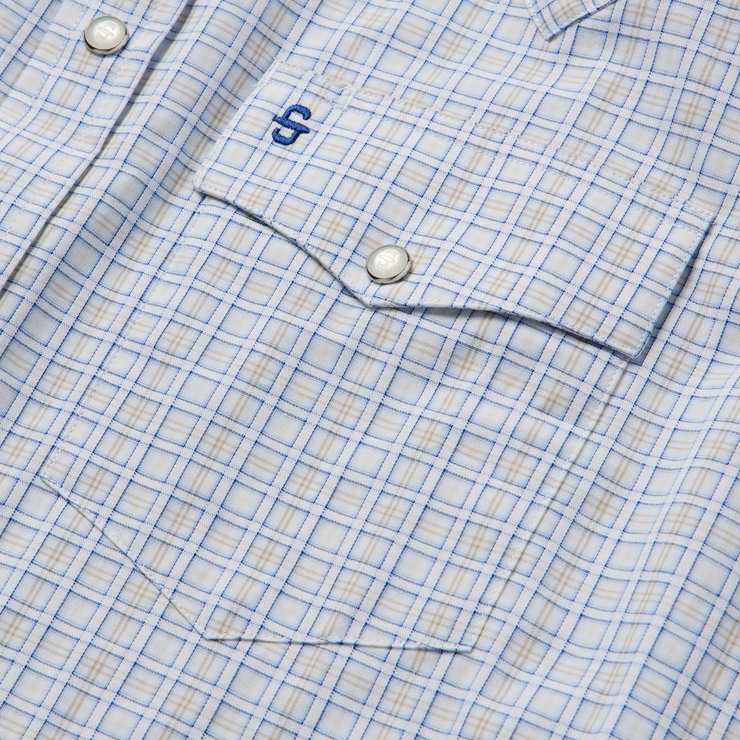 Ombre Plaid Check Western Shirt - Image 4