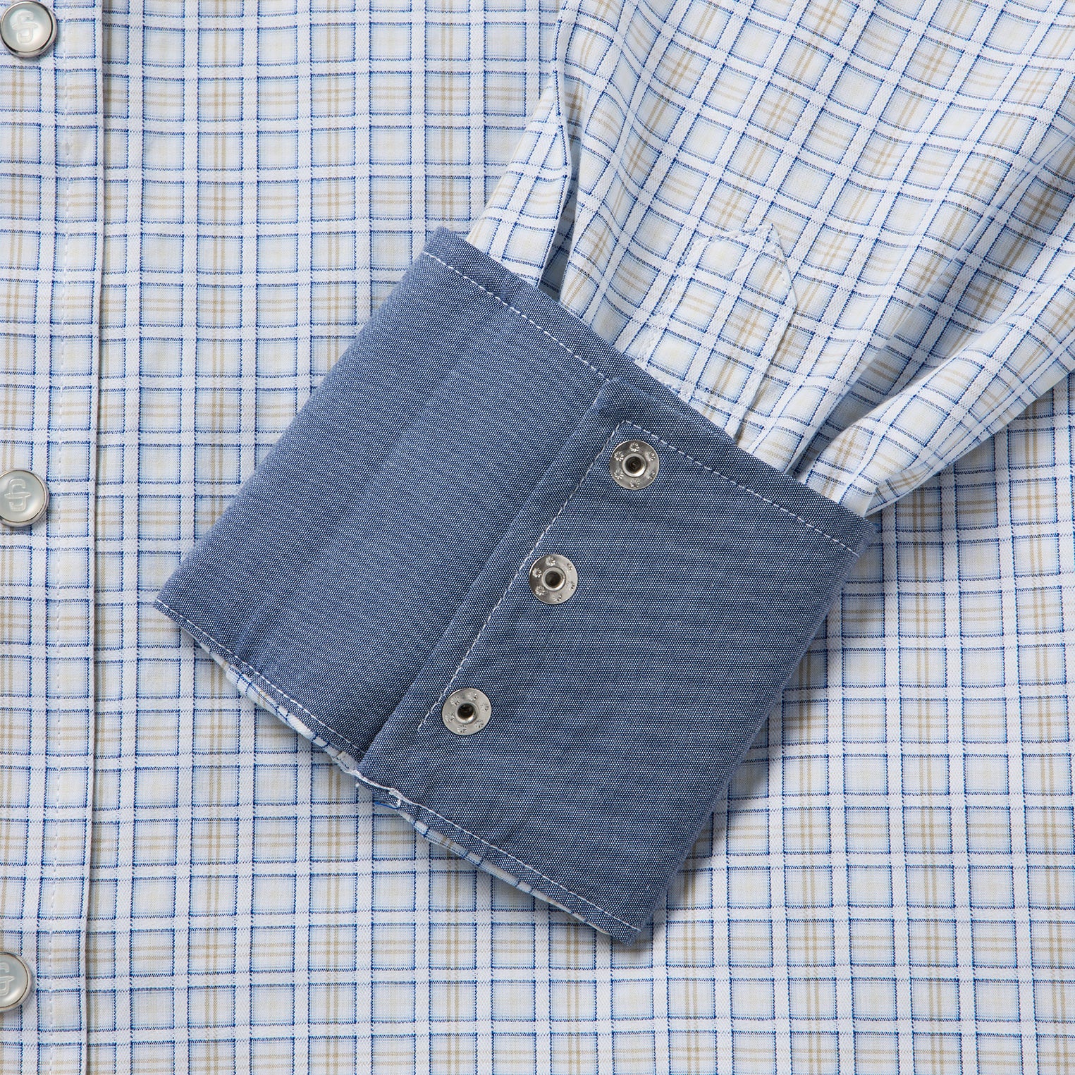 Ombre Plaid Check Western Shirt - Image 5