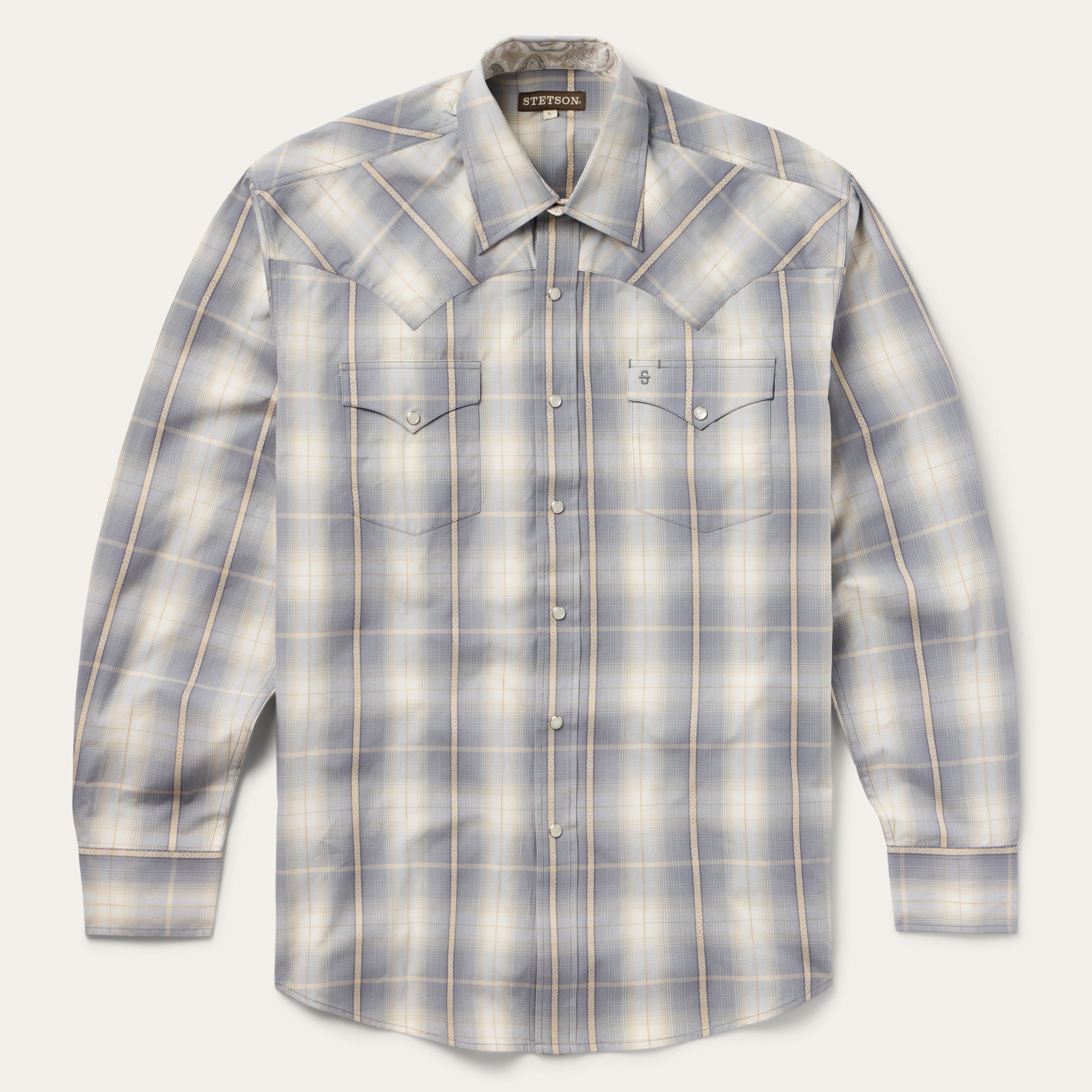 Smoke Diamonds Plaid Western Shirt