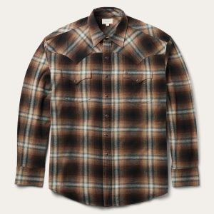 Ombre Plaid Western Shirt