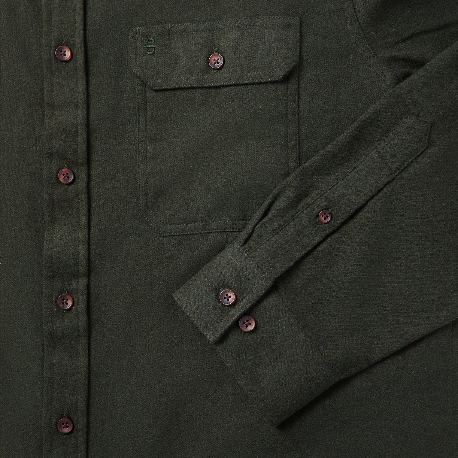Brushed Heathered Flannel Shirt - Image 8