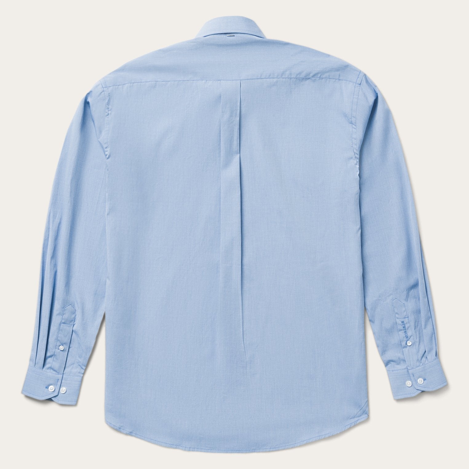 Blue Solid One-Pocket Snap-Front Shirt - Image 2