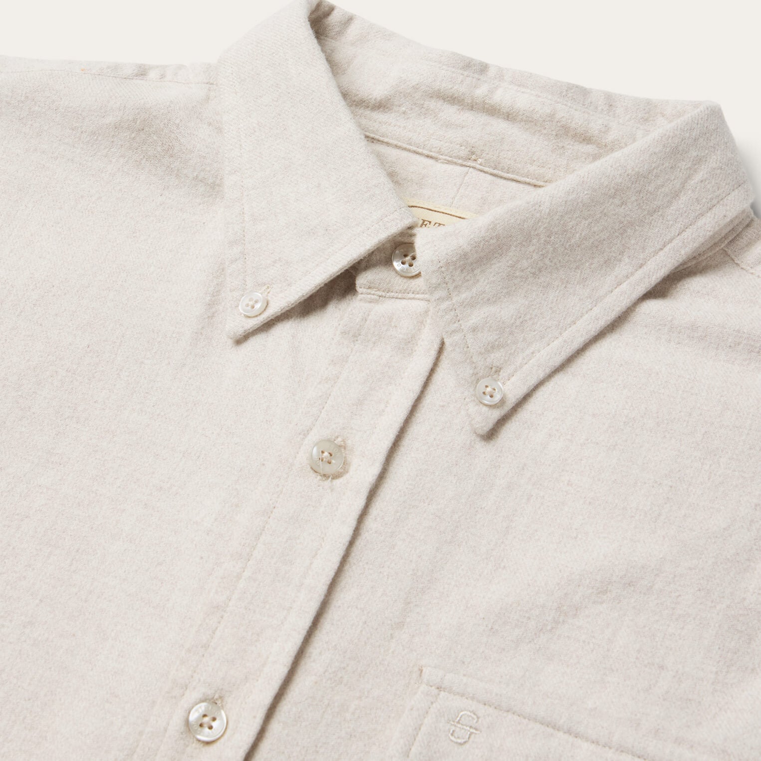 Heathered Flannel Button-Down Shirt - Image 5