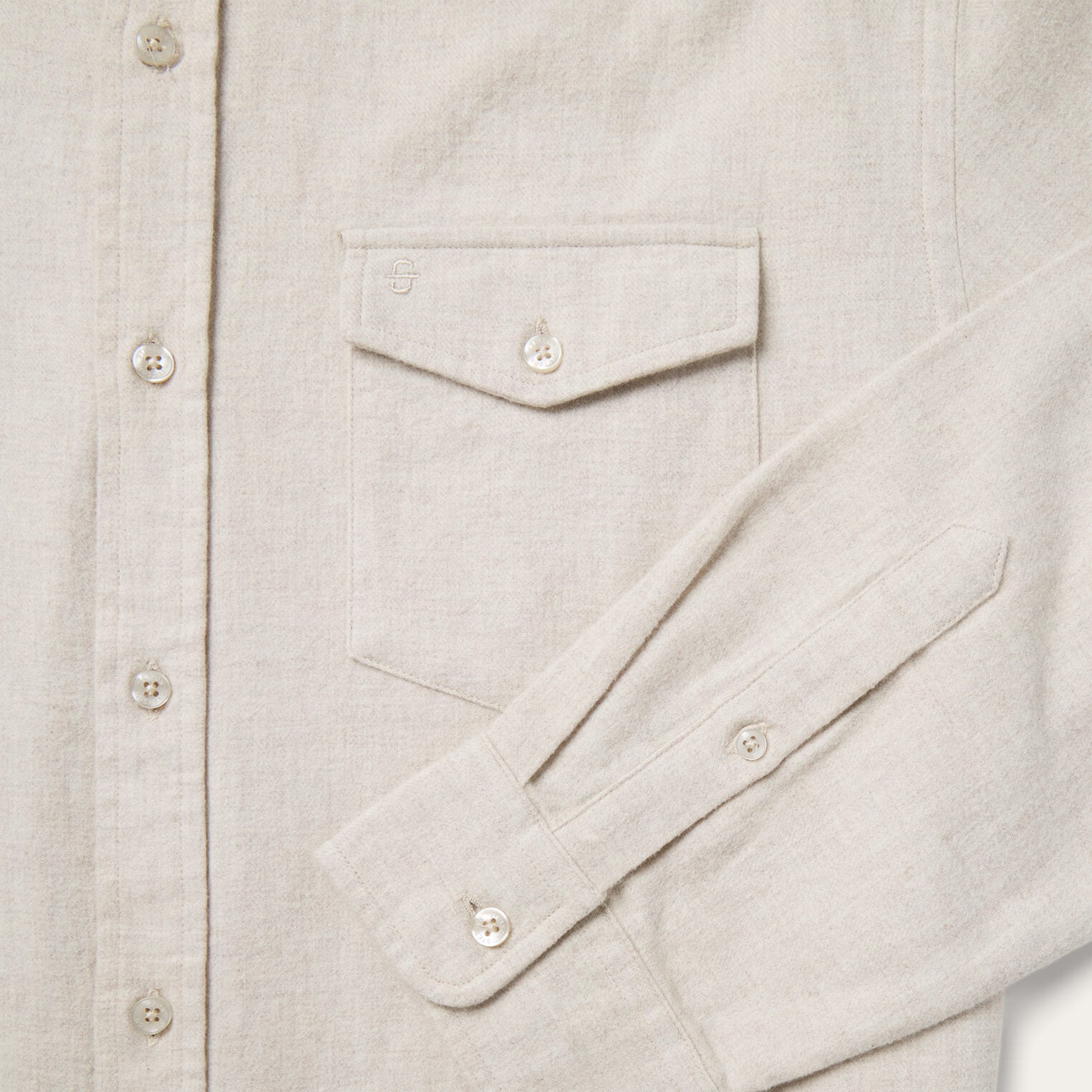 Heathered Flannel Button-Down Shirt - Image 7