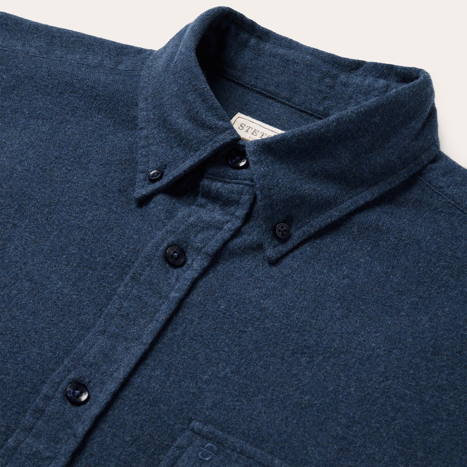 Heathered Flannel Button-Down Shirt - Image 3