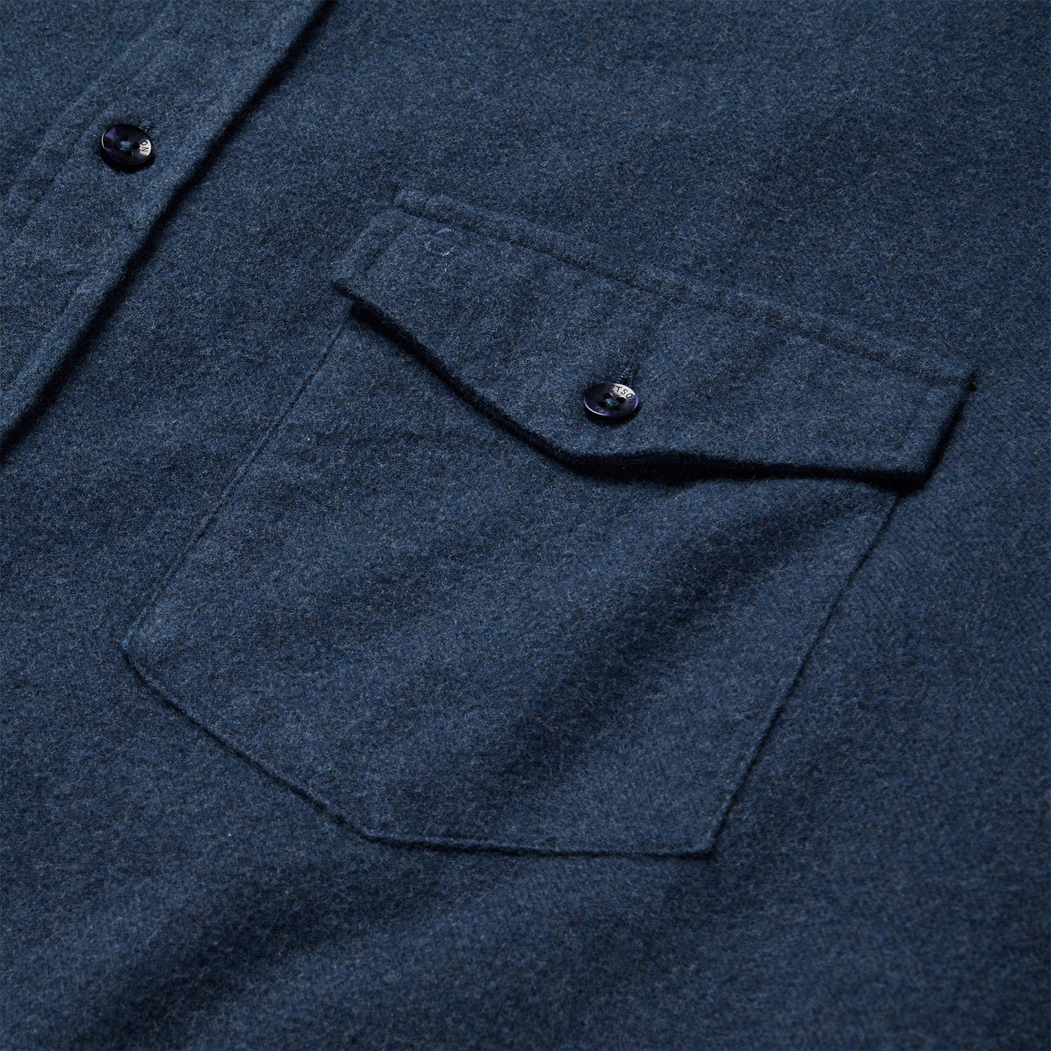 Heathered Flannel Button-Down Shirt - Image 4