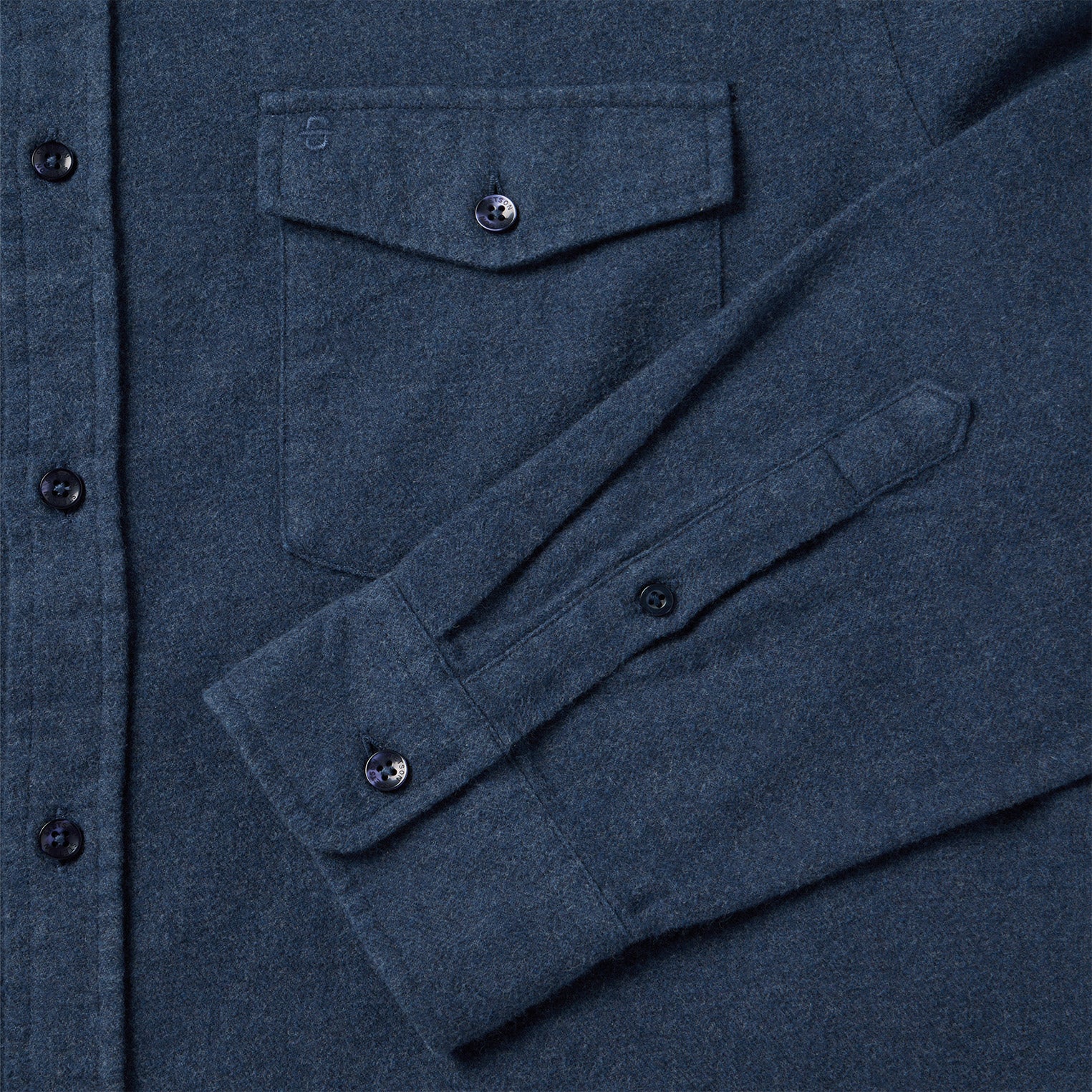 Heathered Flannel Button-Down Shirt - Image 5