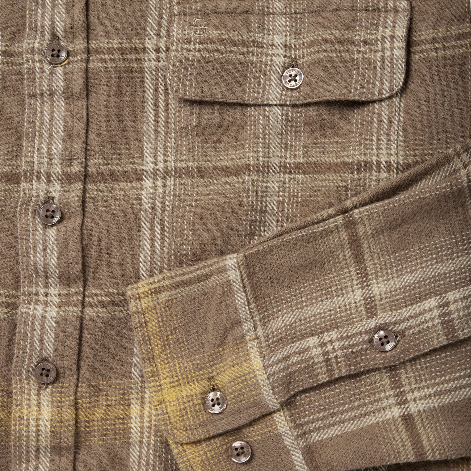 Brown Flannel Button-Front Shirt - Image 5