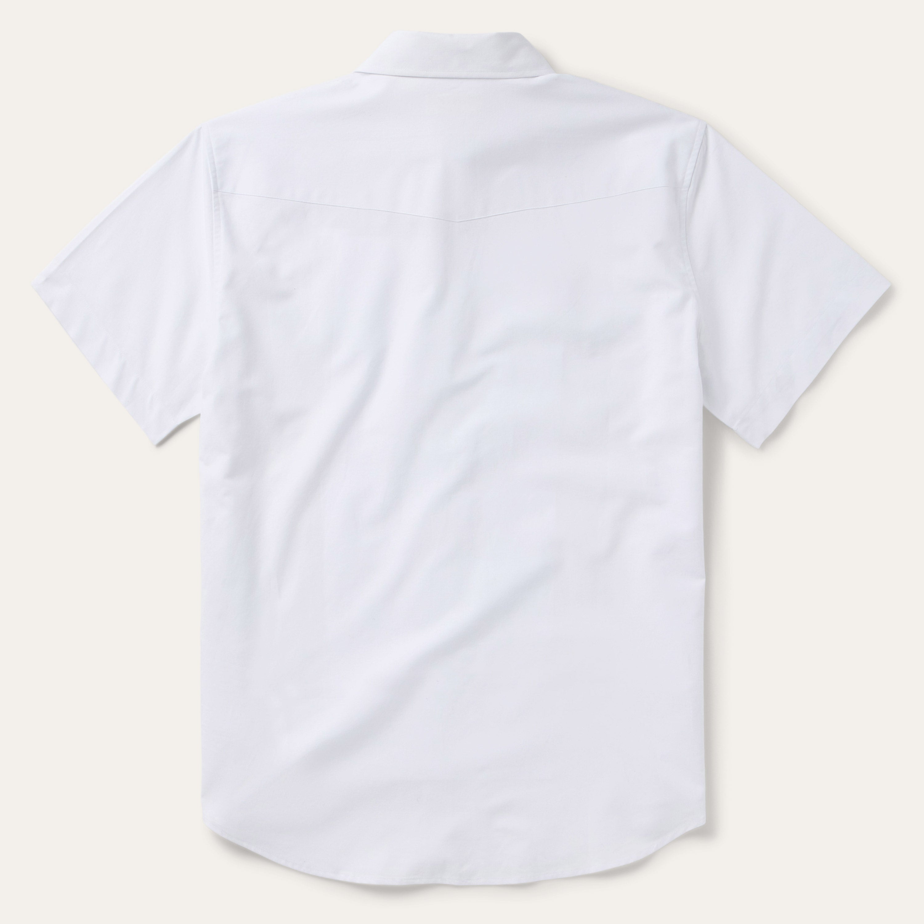White Oxford Short Sleeve Western Shirt - Image 3