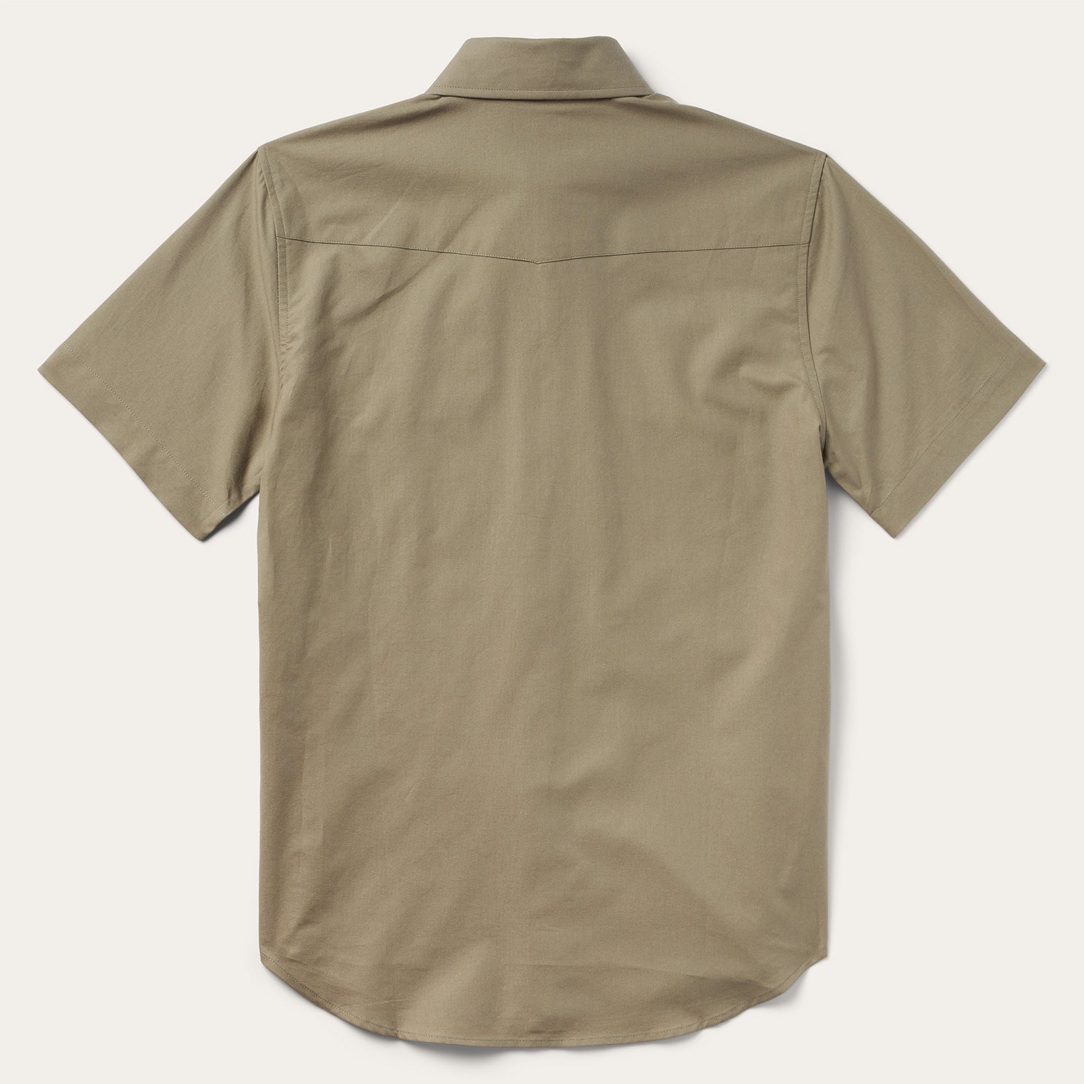 Olive Oxford Short Sleeve Western Shirt - Image 4