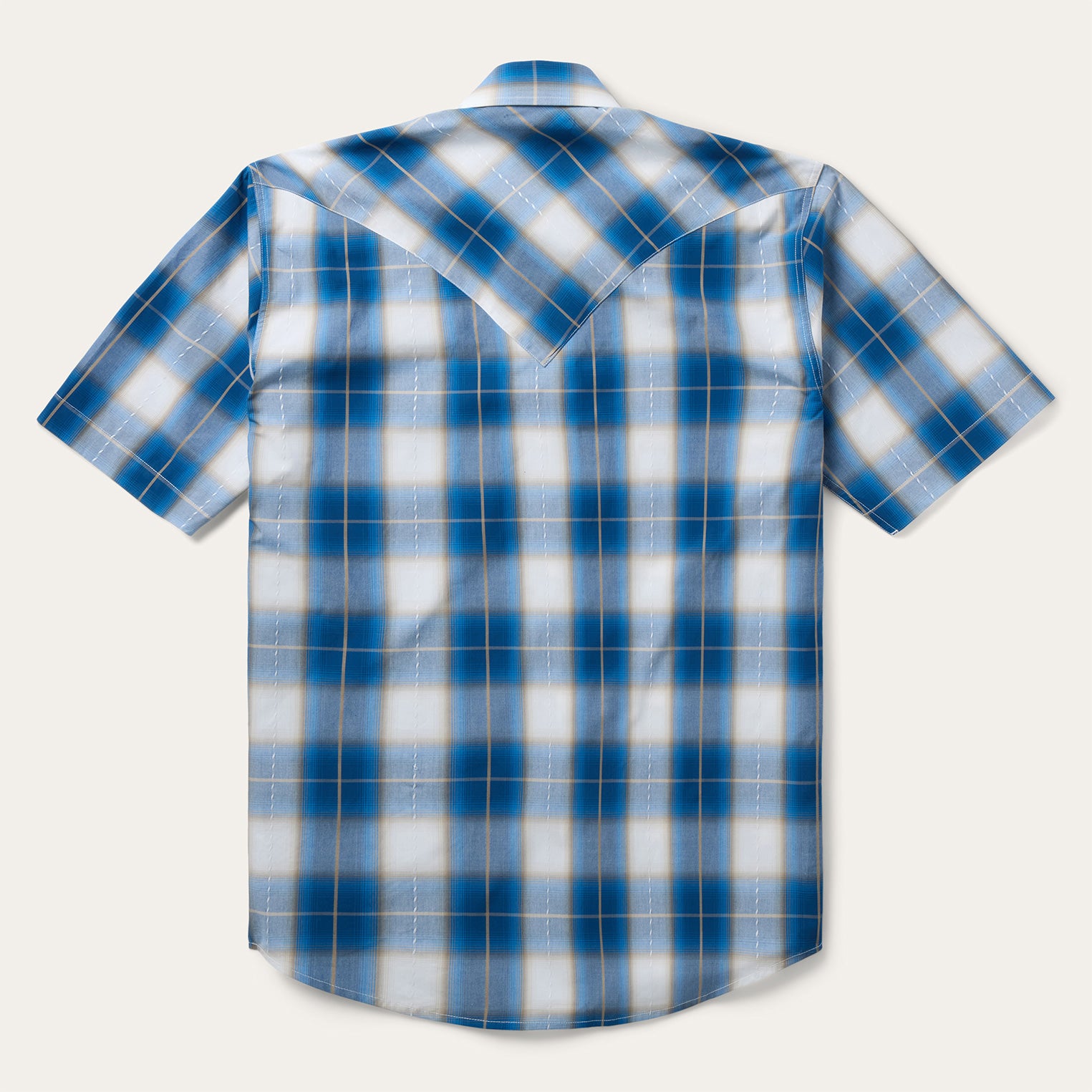 Ombre Plaid Short Sleeve Shirt - Image 2