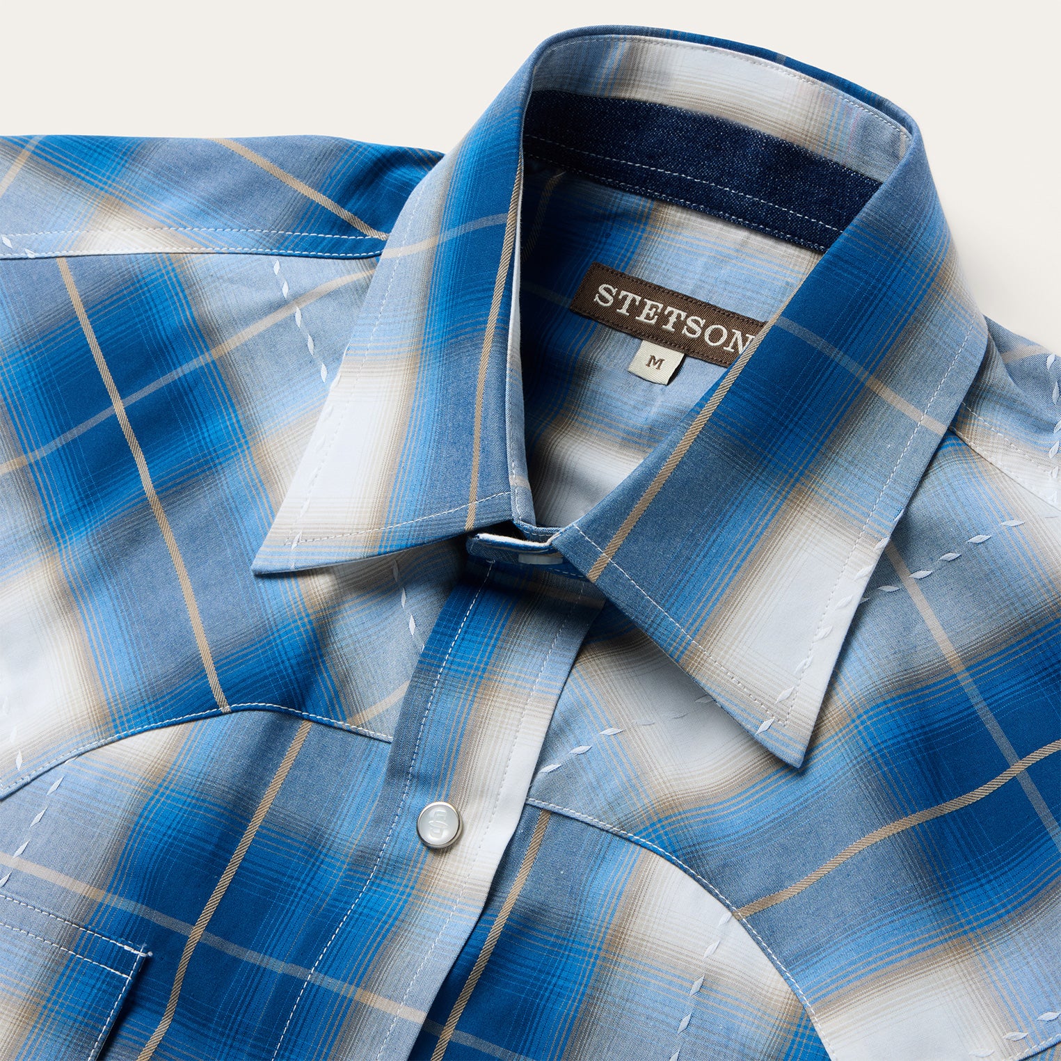Ombre Plaid Short Sleeve Shirt - Image 3