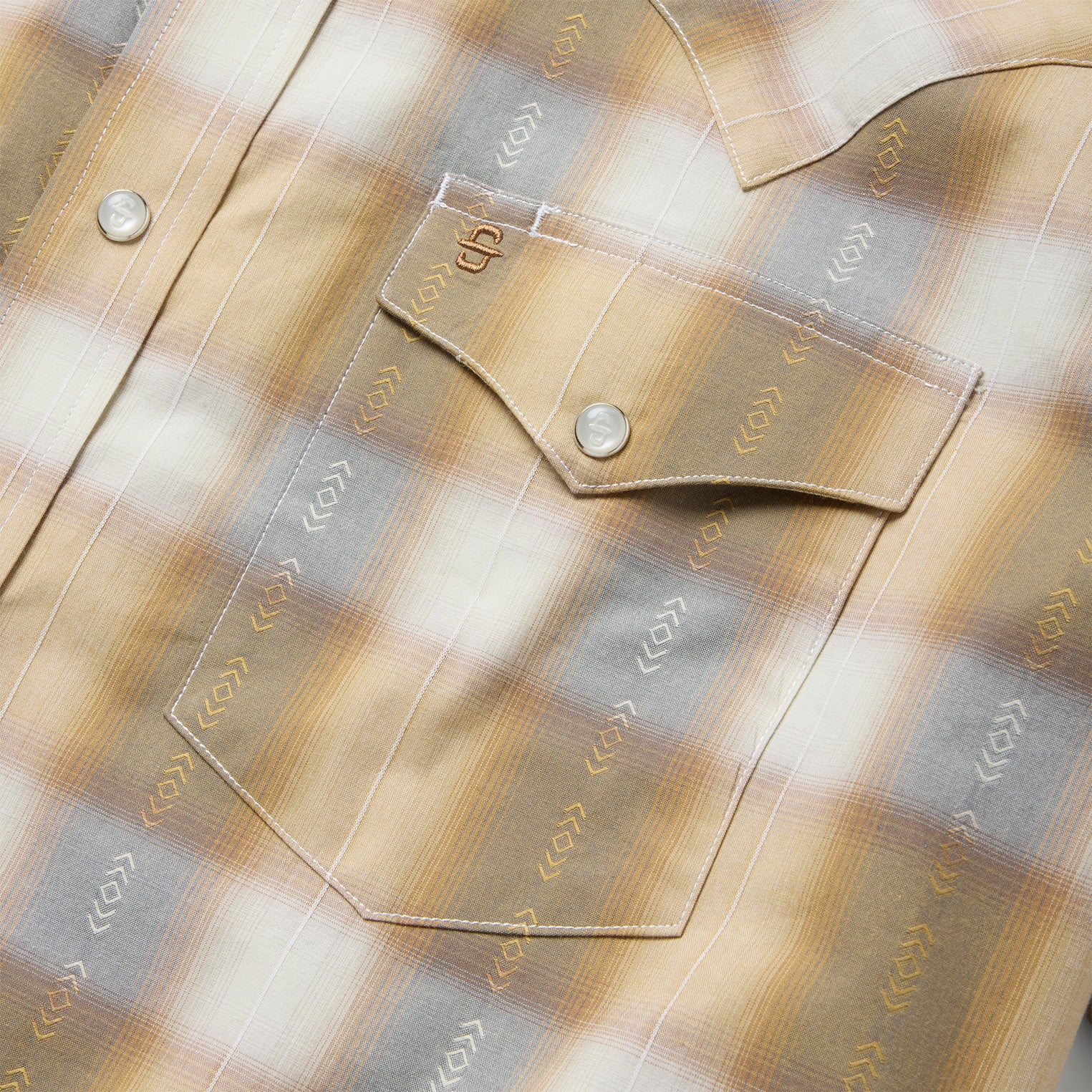 Gold Dust Plaid Short Sleeve Shirt - Image 6