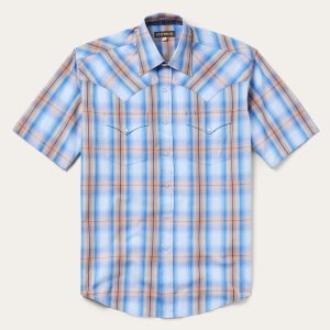 Sunrise Plaid Short-Sleeve Western Shirt