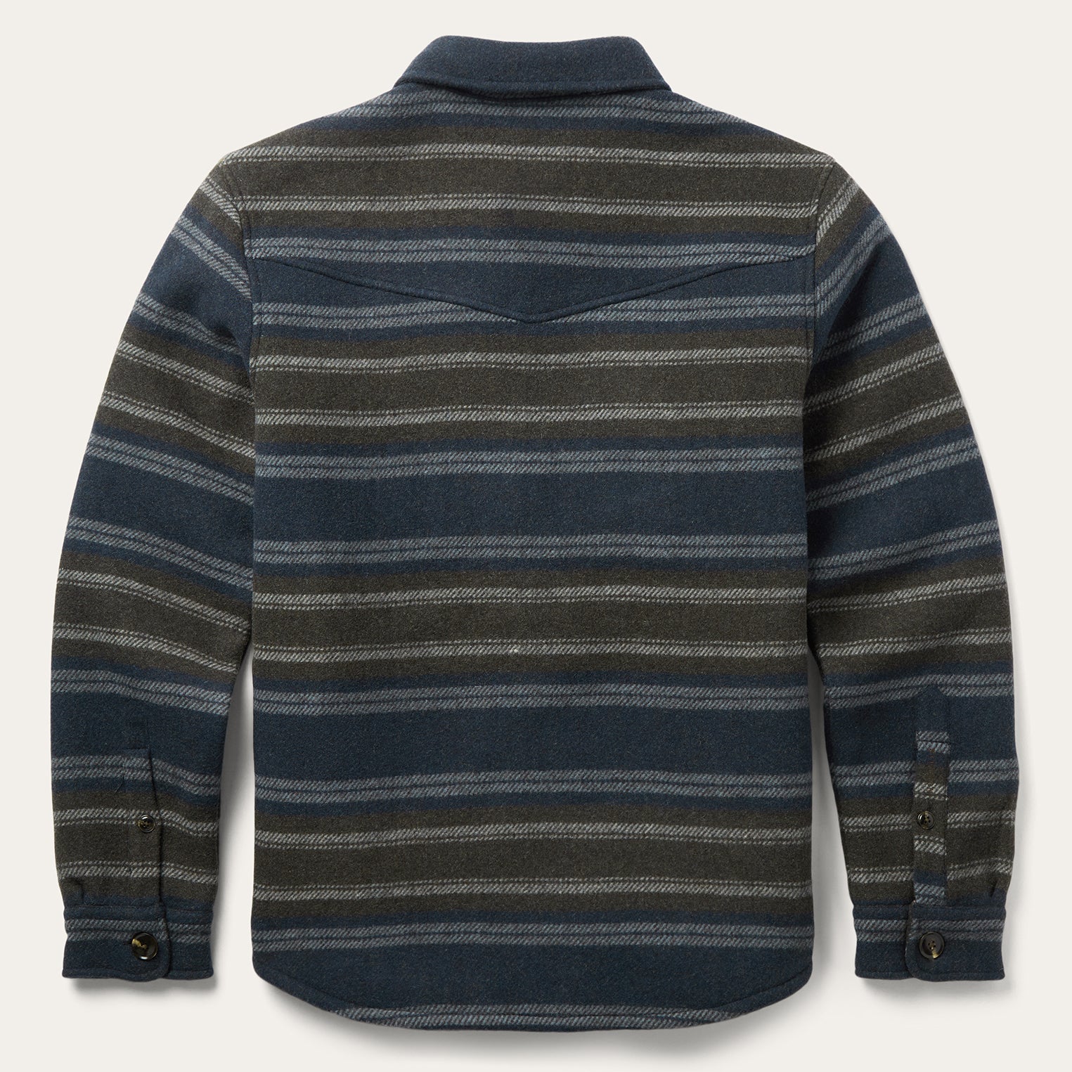 Wool Blend Stripe Shirt Jacket - Image 3