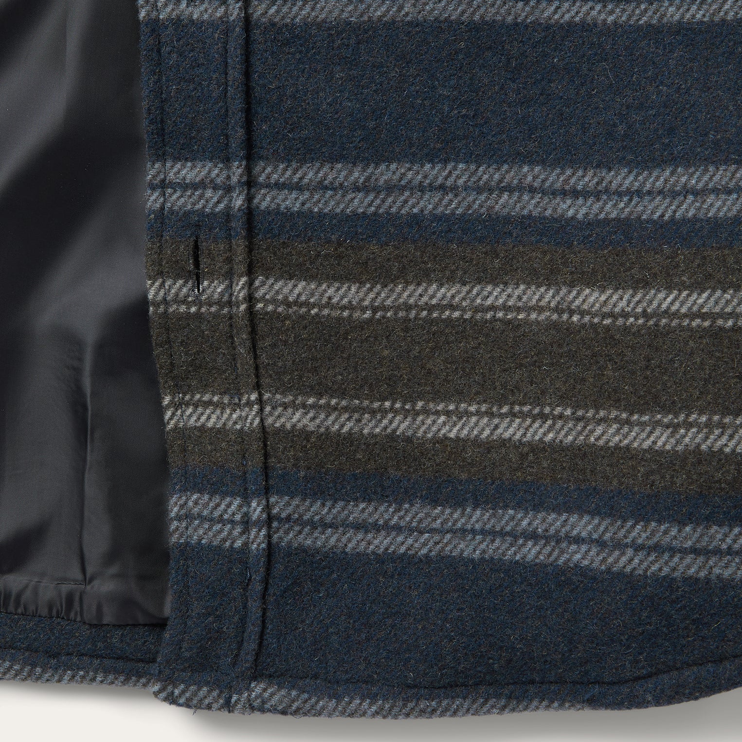 Wool Blend Stripe Shirt Jacket - Image 5
