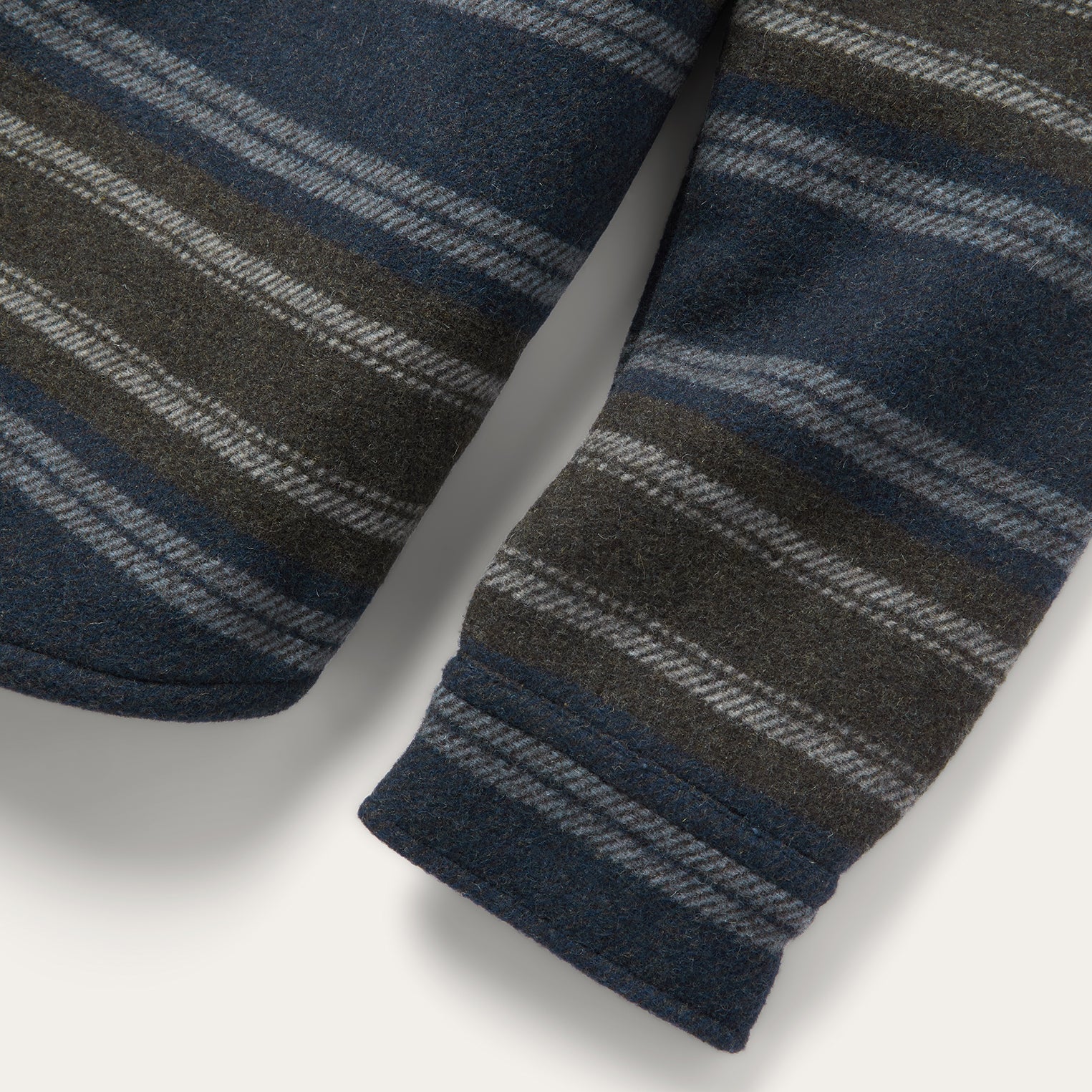 Wool Blend Stripe Shirt Jacket - Image 6