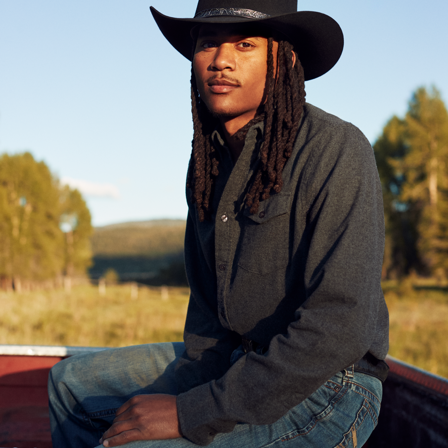 Heathered Flannel Button-Down Shirt - Image 3