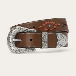 Tommy Bahama x Stetson Embroidered Leather Belt