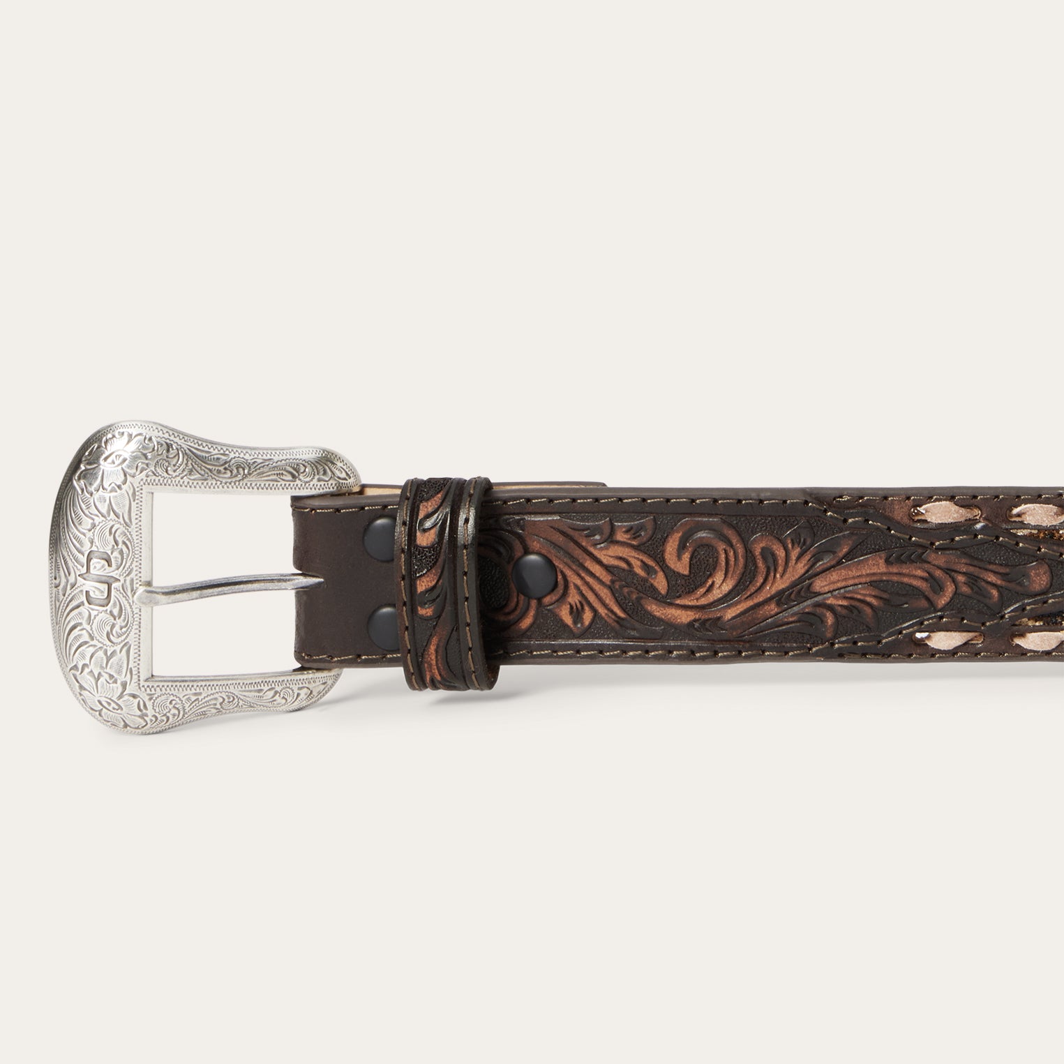Embroidered Tooled Tab Belt - Image 7