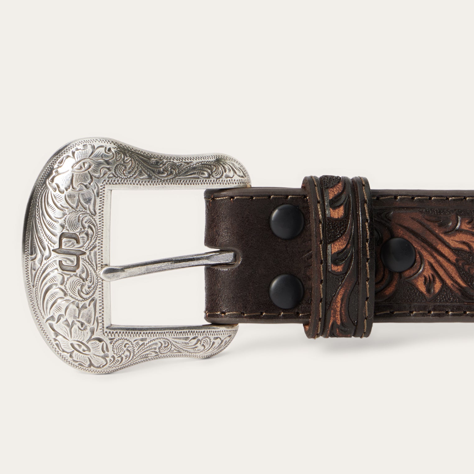 Embroidered Tooled Tab Belt - Image 9