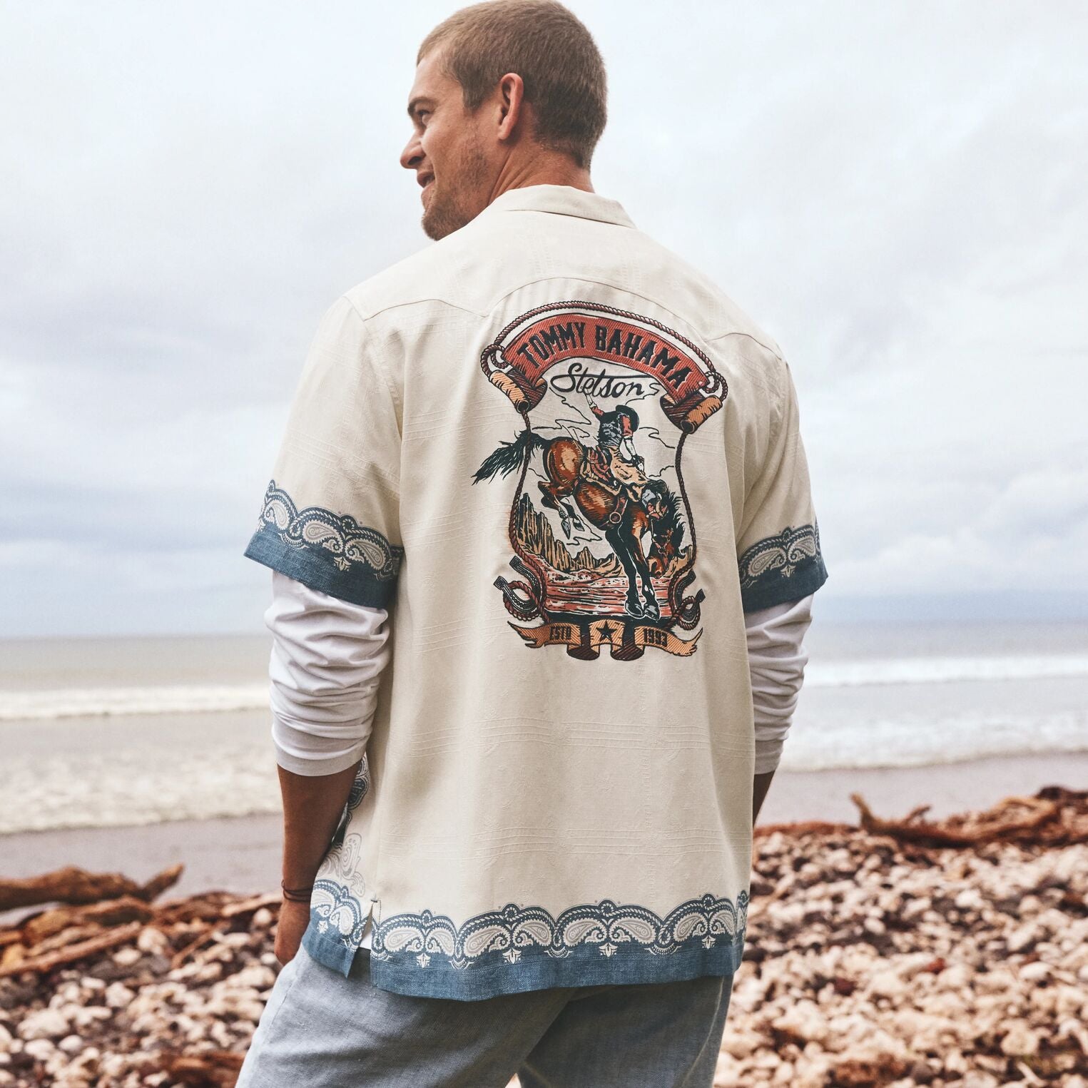 Tommy Bahama x Stetson Life of the Rodeo Silk Camp Shirt - Image 4