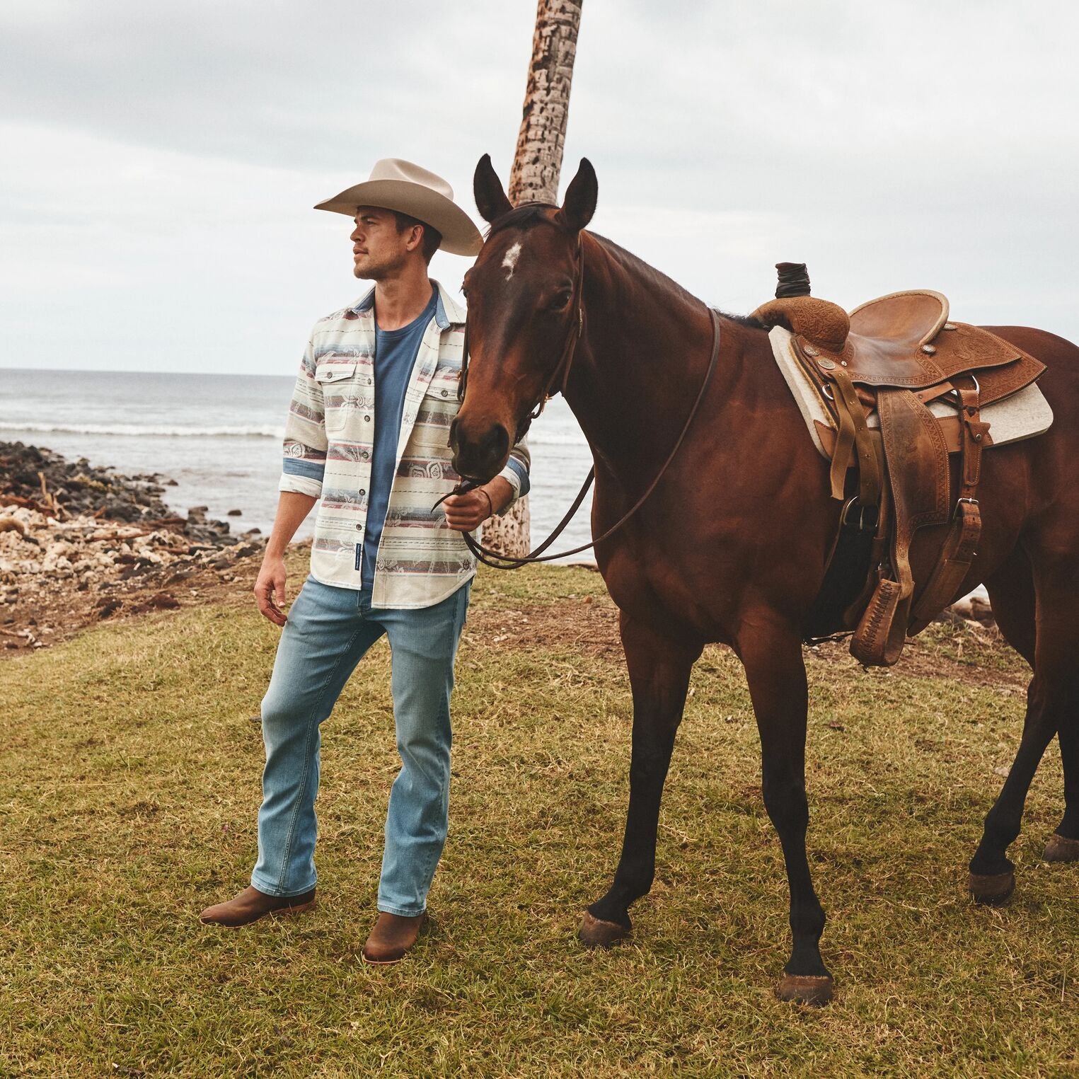 Tommy Bahama x Stetson Peco Palms Jacquard Shirt Jacket - Image 2