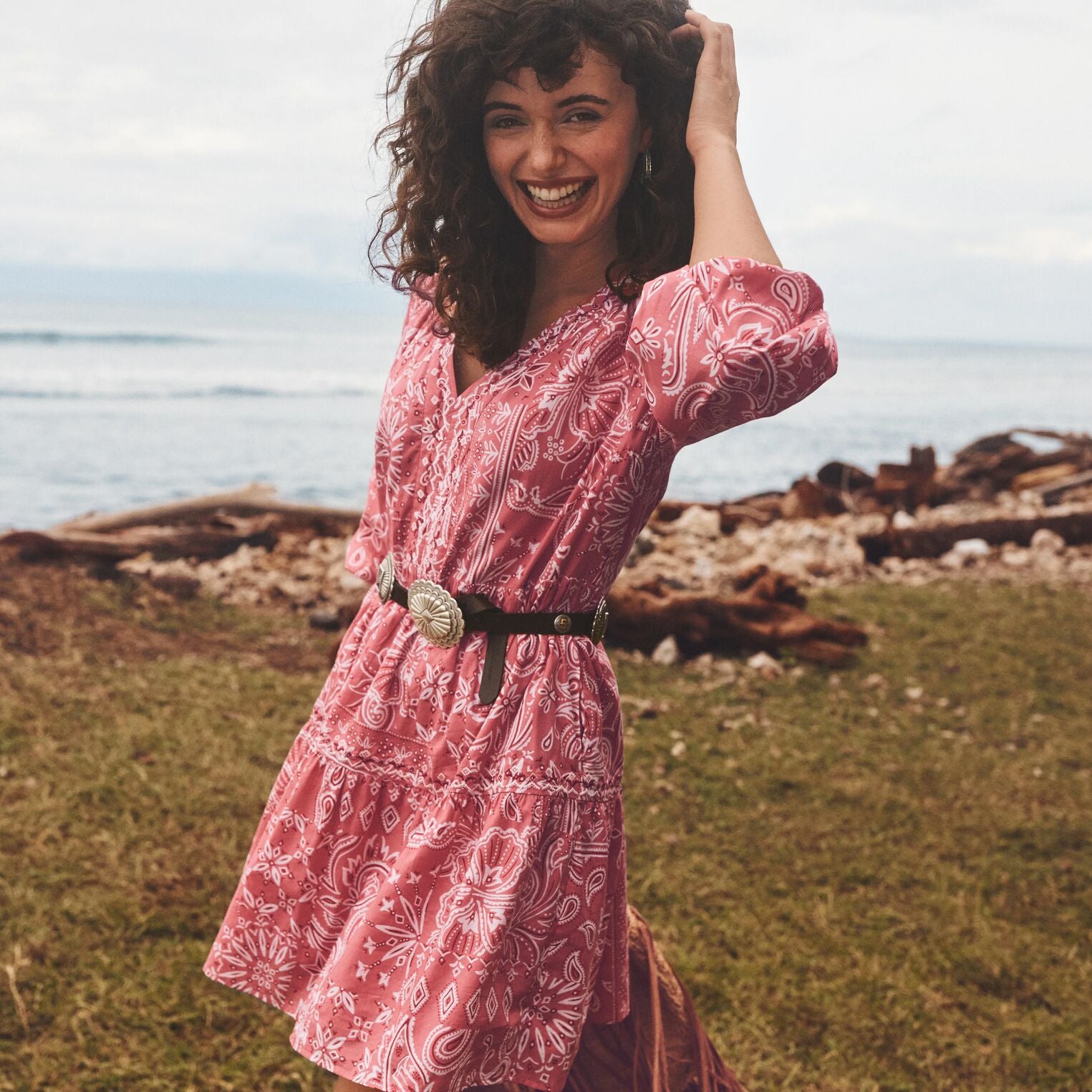 Tommy Bahama x Stetson Bandana Bay 3/4-Sleeve Dress - Image 2