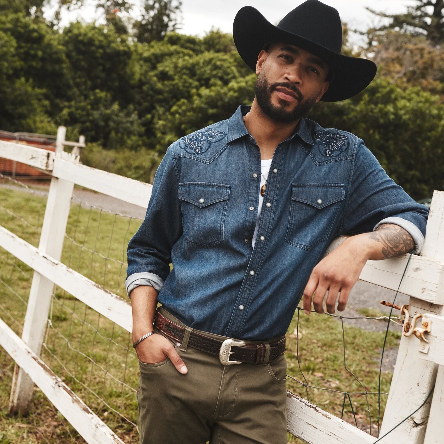 Tommy Bahama x Stetson Tooled Leather Belt - Image 2